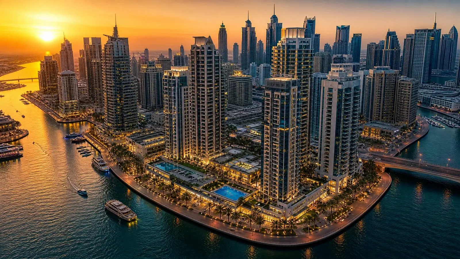 Dubai waterfront skyline